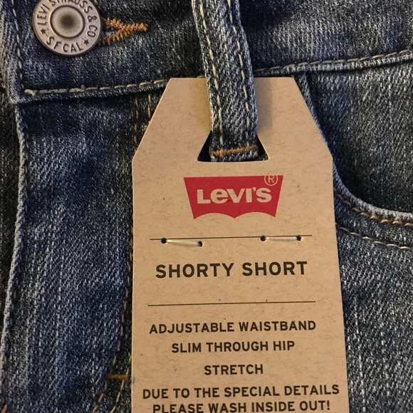 NWT Levi's Girls Knit Shorty Shorts Jeans 14 Regular
